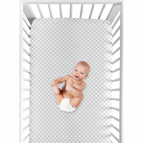 Farm Animals Collection Crib Sheet - Lattice Print - alt image 3