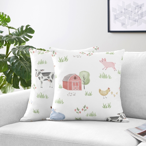 Farm Animals Collection Decorative Accent Throw Pillows - Set of 2 - alt image 1