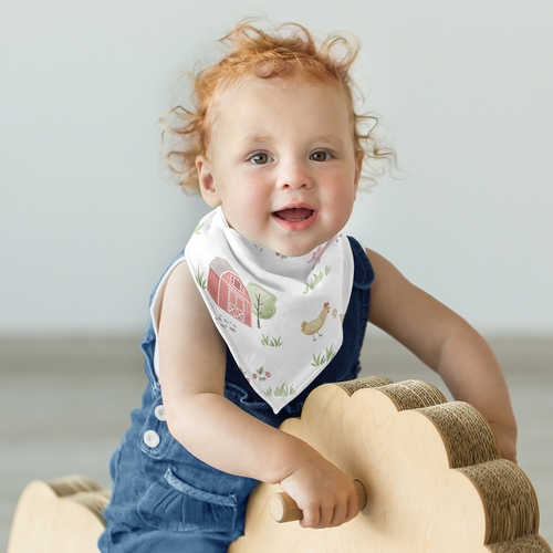 Farm Animals Collection Fabric Bandana Baby Bibs - 3 Pack Set - alt image 3