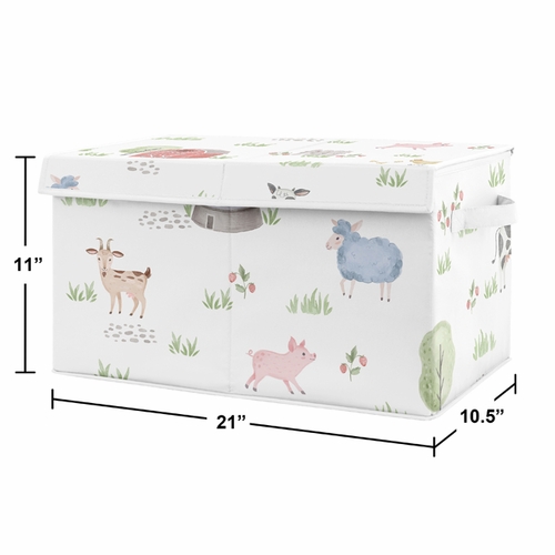 Farm Animals Collection Fabric Toy Bin Storage - alt image 1