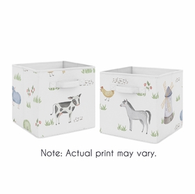 Farm Animals Collection Foldable Fabric Storage Bins