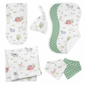 Farm Animals Collection Newborn Baby Layette Set