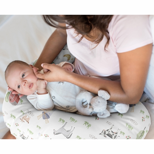 Farm Animals Collection Nursing Breastfeeding Pillow Cover - alt image 1