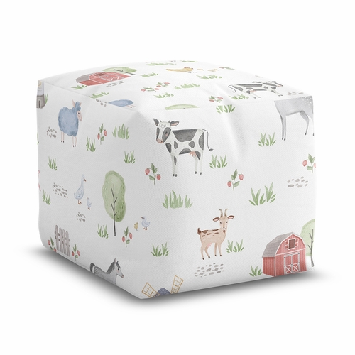 Farm Animals Collection Ottoman Pouf Cover