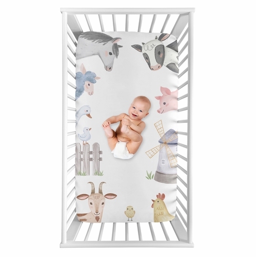 Farm Animals Collection Photo Op Crib Sheet