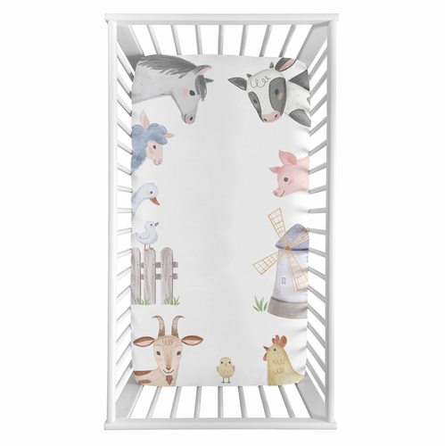 Farm Animals Collection Photo Op Crib Sheet - alt image 1