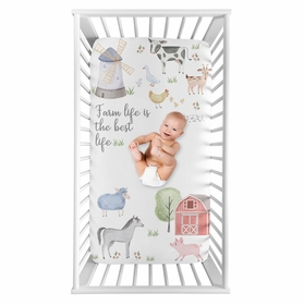 Farm Animals Collection Photo Op Crib Sheet - Farm Life
