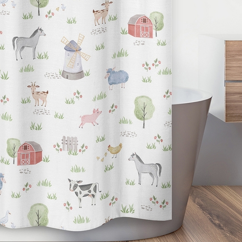 Farm Animals Collection Shower Curtain - alt image 2