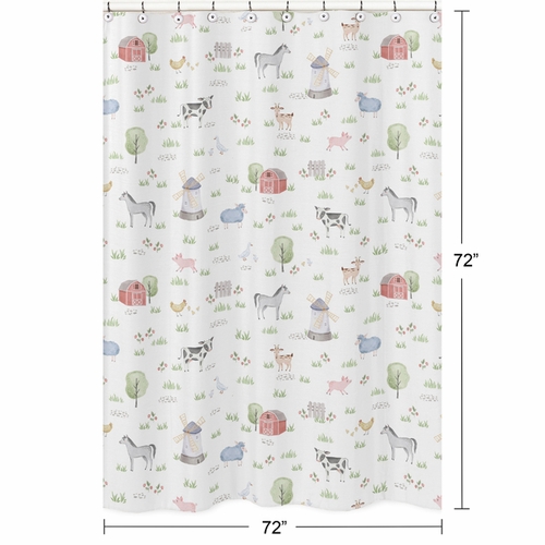 Farm Animals Collection Shower Curtain - alt image 4