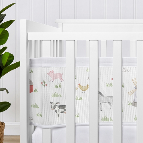 Farm Animals Collection Sweet Jojo Designs + BreathableBaby Breathable Mini Mesh Crib Liner - alt image 3