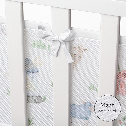 Farm Animals Collection Sweet Jojo Designs + BreathableBaby Breathable Mini Mesh Crib Liner - alt image 4