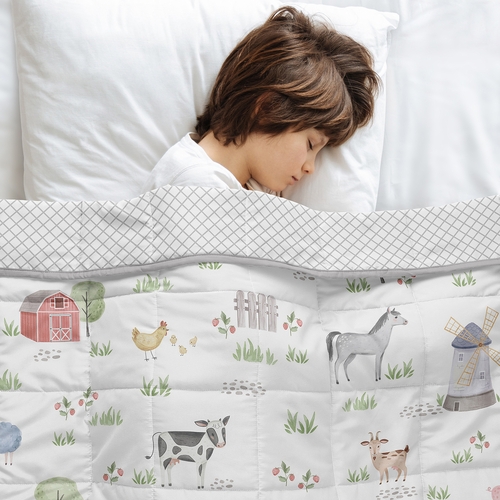 Farm Animals Collection Toddler 5lbs Weighted Blanket for Kids
