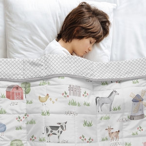 Farm Animals Collection Toddler 5lbs Weighted Blanket for Kids