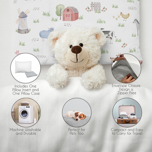 Farm Animals Collection Toddler Pillow with Pillowcase - alt image 2