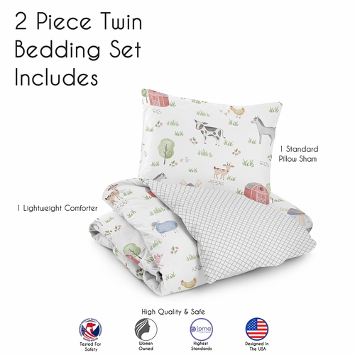 Farm Animals Collection Twin Bedding - alt image 4