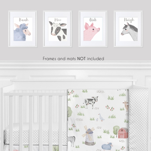 Farm Animals Collection Wall Art Prints - Set of 4 - alt image 1