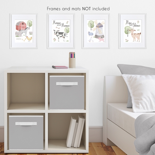 Farm Animals Collection Wall Art Prints - Set of 4 - Home Sweet Home - alt image 2