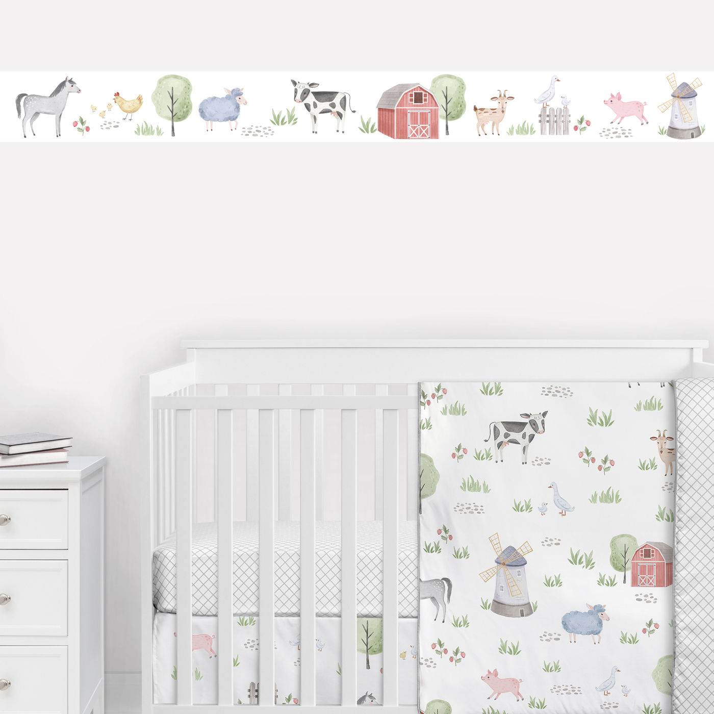 Farm Animals Collection Wallpaper Border