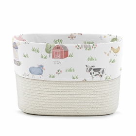 Farm Animals Collection Woven Rope Storage Basket