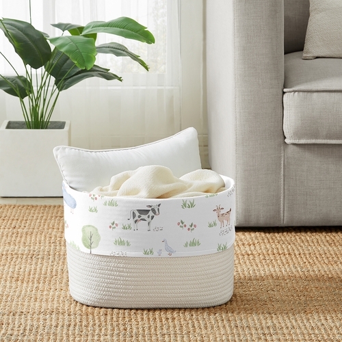 Farm Animals Collection Woven Rope Storage Basket - alt image 2