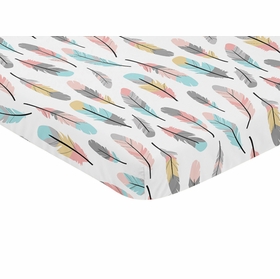 Feather Collection Mini Crib Sheet