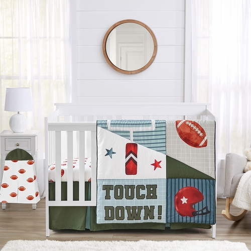 Football Collection 4 Piece Crib Bedding
