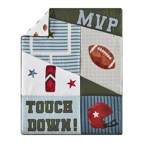 Football Collection 4 Piece Crib Bedding - alt image 2