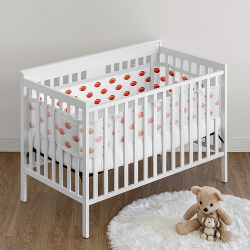 Football Collection Sweet Jojo Designs + BreathableBaby Breathable Mesh Crib Liner Pad - alt image 1