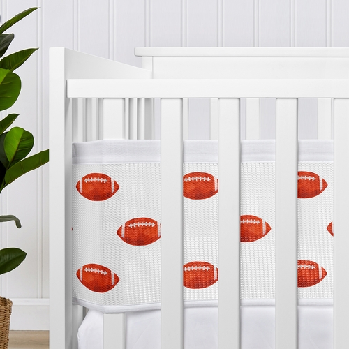 Football Collection Sweet Jojo Designs + BreathableBaby Breathable Mesh Crib Liner Pad - alt image 3