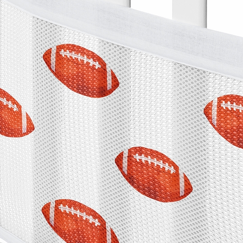 Football Collection Sweet Jojo Designs + BreathableBaby Breathable Mesh Crib Liner Pad - alt image 4