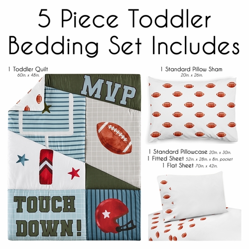 Football Collection Toddler Bedding - alt image 1