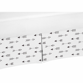 Fox Black and White Collection Arrow Print Crib Bed Skirt