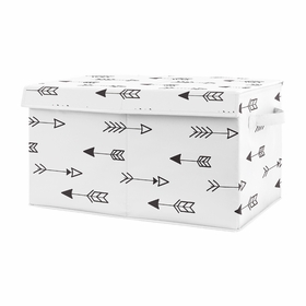 Fox Black and White Collection Arrow Print Fabric Toy Bin Storage