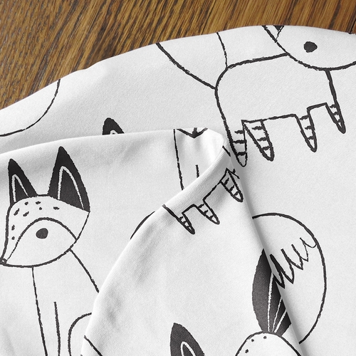 Fox Black and White Collection Baby Cocoon and Beanie Hat - 2 Piece Set - alt image 3