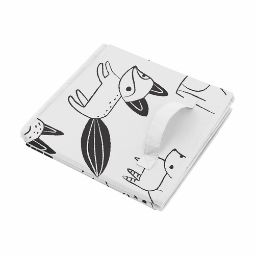 Fox Black and White Collection Fabric Toy Bin Storage - alt image 3