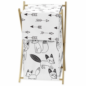Fox Black and White Collection Hamper