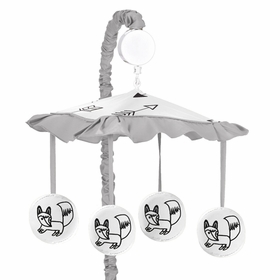 Fox Black and White Collection Musical Mobile