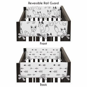 Fox Black and White Collection Side Rail Guard Covers - Set of 2