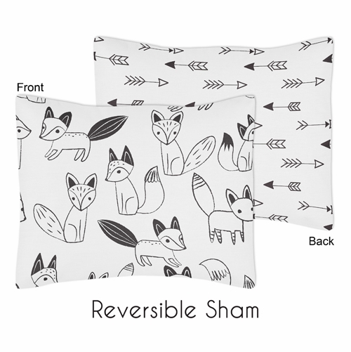 Fox Black and White Toddler Bedding Collection - alt image 1