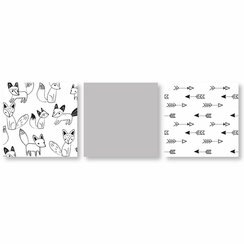 Fox Black and White Toddler Bedding Collection - alt image 4