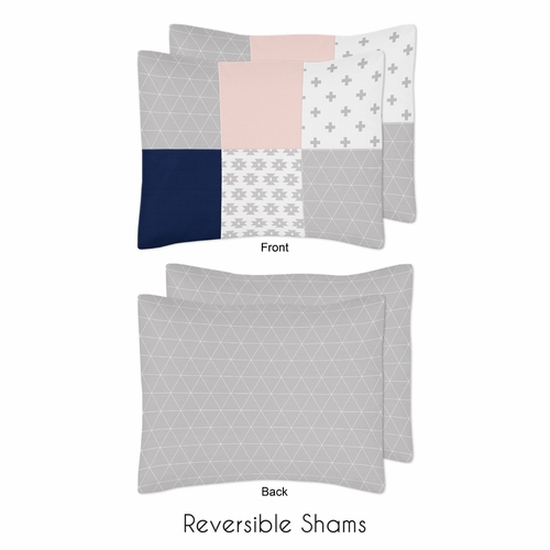 Fox Patch Pink and Navy Full/Queen Bedding Collection - alt image 1