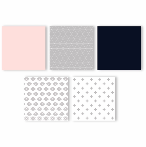 Fox Patch Pink and Navy Twin Bedding Collection - alt image 3