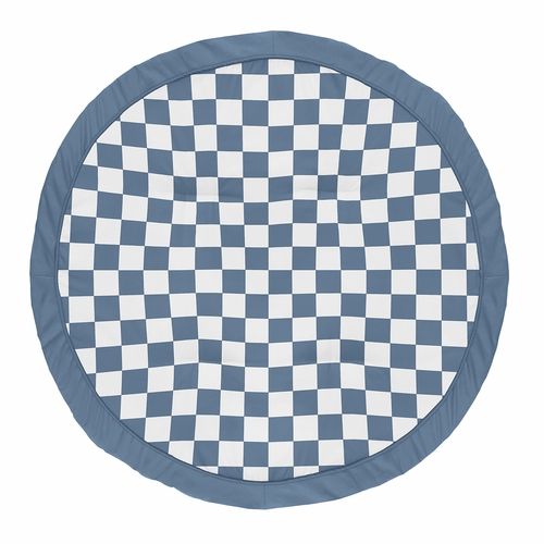 Gingham Checkered Plaid Collection Playmat  - Blue and White