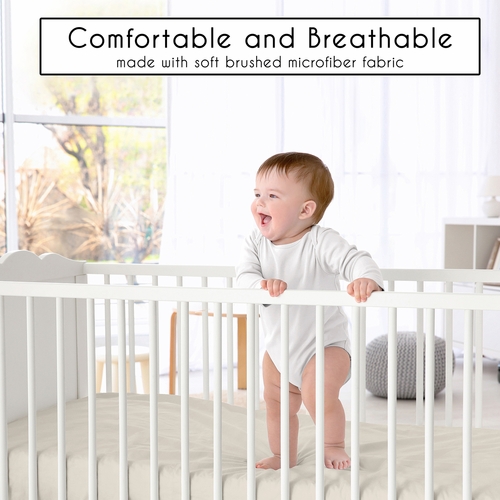 Gingham Taupe Plaid Collection 2 Pack Crib Sheets - alt image 5