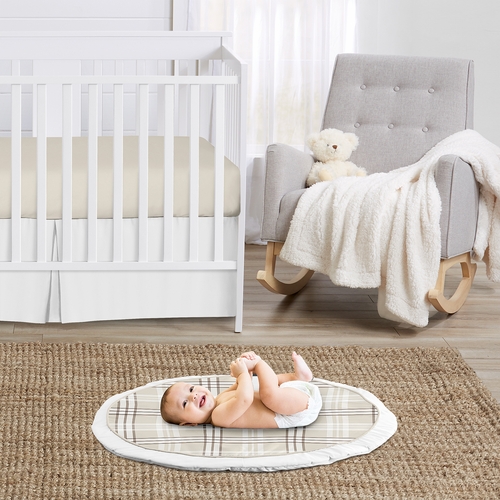Gingham Taupe Plaid Collection Playmat - alt image 1