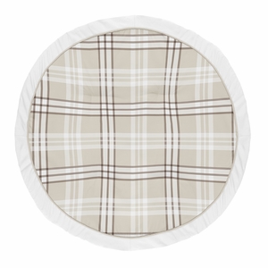 Gingham Taupe Plaid Collection Playmat