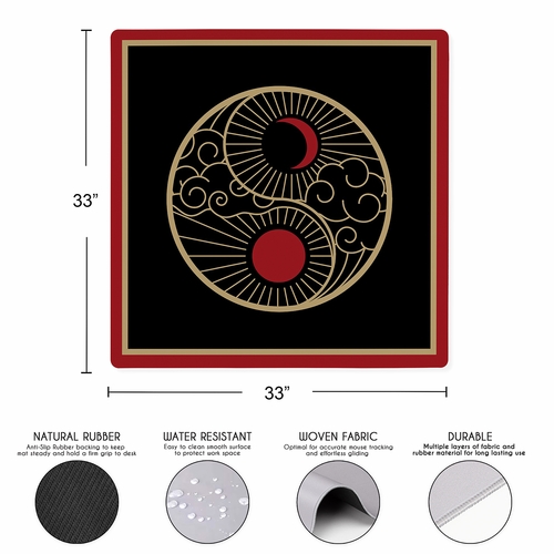 Golden Pearl Collection Mahjong Mat for Table - Shipped Rolled - alt image 2