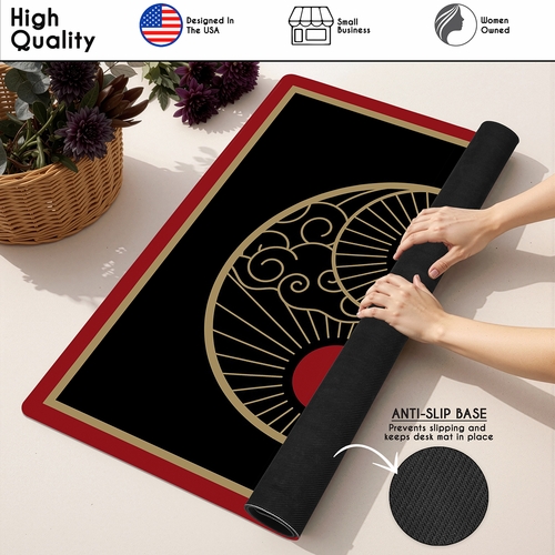 Golden Pearl Collection Mahjong Mat for Table - Shipped Rolled - alt image 3