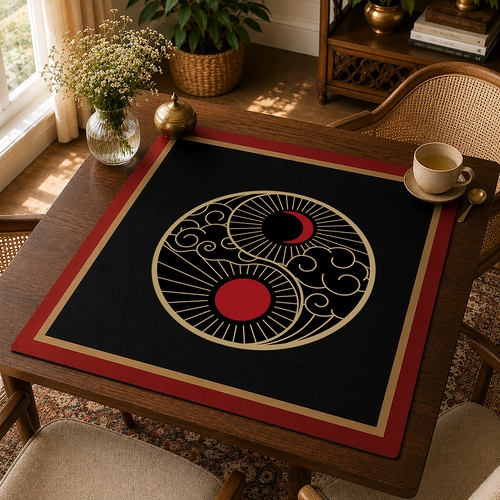 Golden Pearl Collection Mahjong Mat for Table - Shipped Rolled - alt image 4