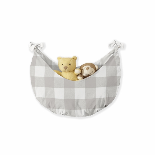 Gray and White Buffalo Check 9 Piece Crib Bedding Collection - alt image 4